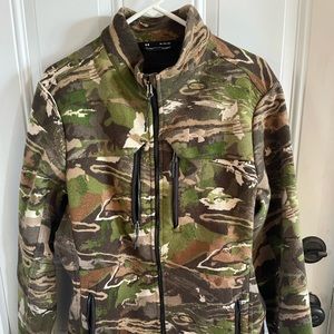 UA Coldgear Mid-Season Threadborne Jacket Forrest Camo Womens XL